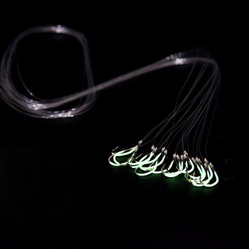 30pcs/Lot High Carbon Steel Luminous Fishing Fishing Barbed Hook Fishing Tackles