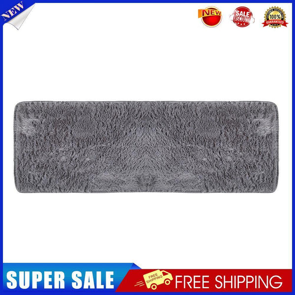 5pcs Fluffy Rugs Anti Slip Doormat Carpet Floor Mat(Grey)