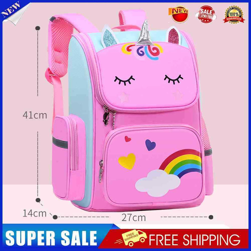 #A Cute Cartoon School Bag Casual Oxford Kids Bookbag Boy Girls for School Picni