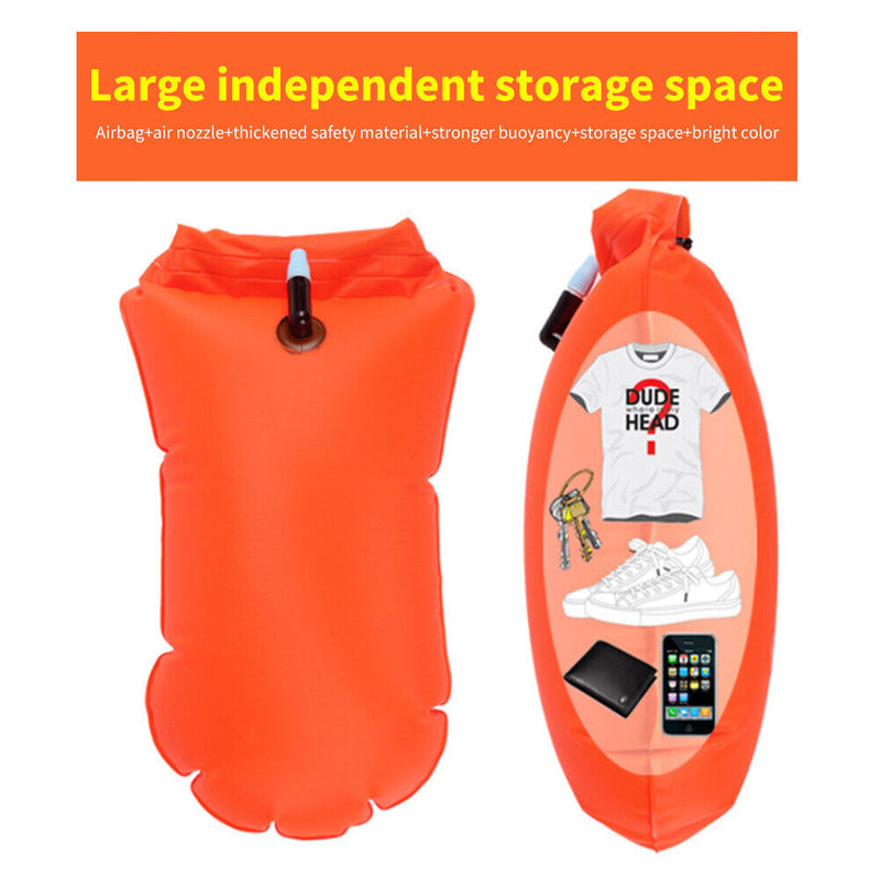 Outdoor Safety Swimming Buoy PVC Waterproof Lifebelt Storage Bag for Camping