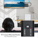 TR6 USB Bluetooth 5.0+EDR Wireless Audio Transmitter Receiver with 2 3.5mm Jack
