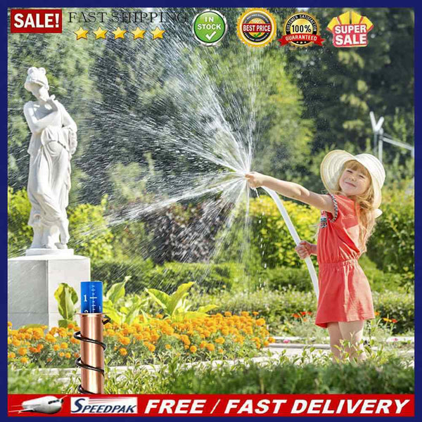 Spiral Lawn Rain Gauge Outdoor Copper Accurate Floating Rain Meter for Outdoors
