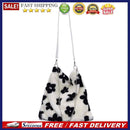 Women Fashion Flower Bear Print Chain Handbags Autumn Winter Plush Shoulder Bag