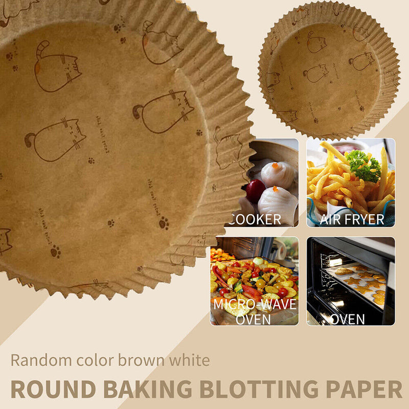 50x Air Fryer Liners Oil-proof Oil-absorbing Paper Household Barbecue Plate P