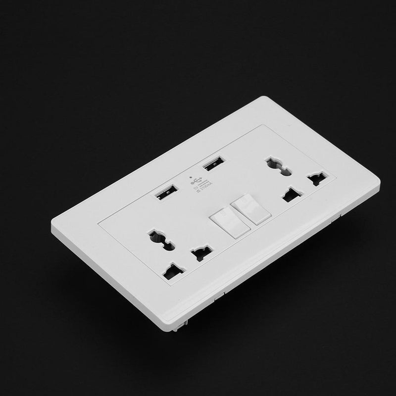 2.1A Wall Socket Dual USB Port Power Adapter Outlets Panel Universal Plug Newly