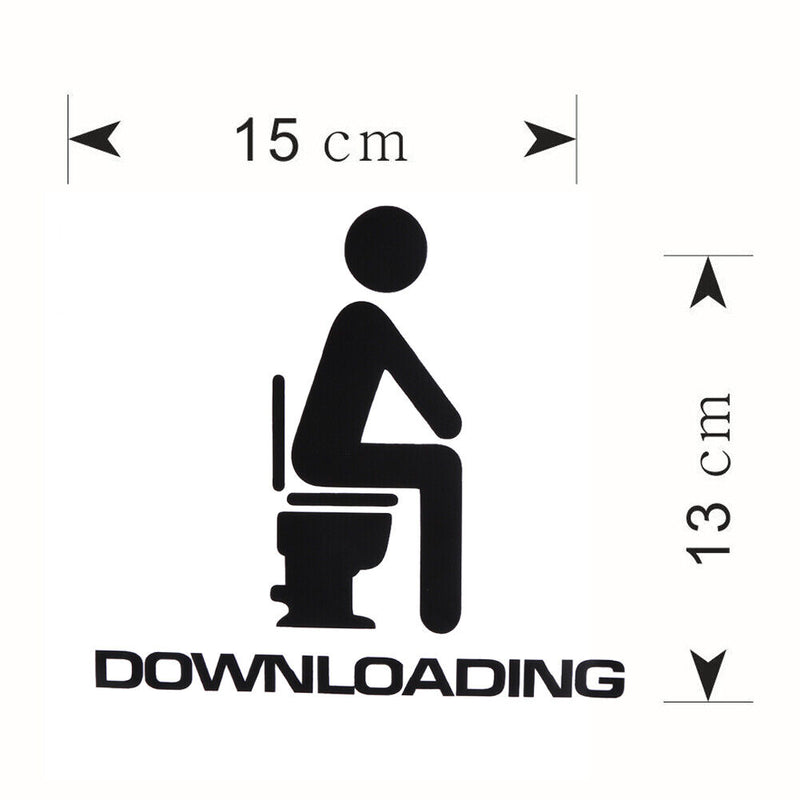 Downloading Toilet Seat Removable Vinyl Bathroom Door Wall Stickers Newly