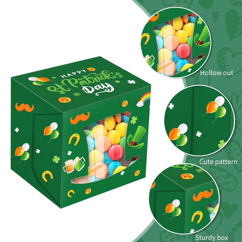 Treat Boxes 12 Pieces St. Patricks Day Cupcake Treat Boxes with Window