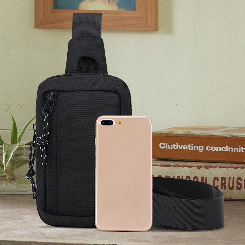 Men Chest Bag Sling Crossbody Bags Zipper Phone Purse Oxford Waterproof for Male