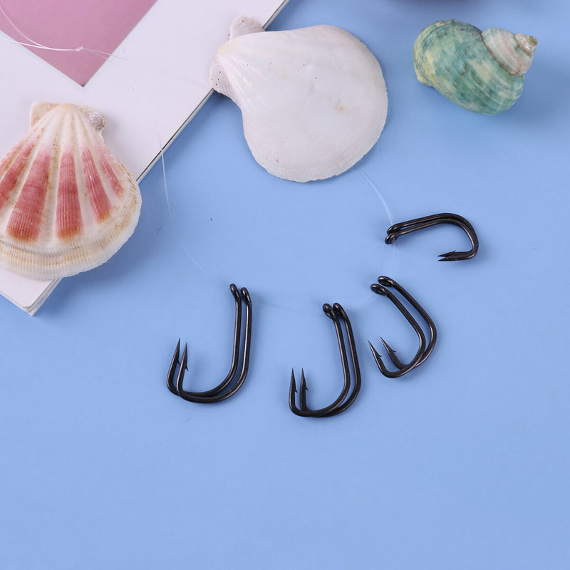 Fishing Hooks Kit, High Carbon Steel Sharp Carp Fish Hooks with Barbs, 20 Pack