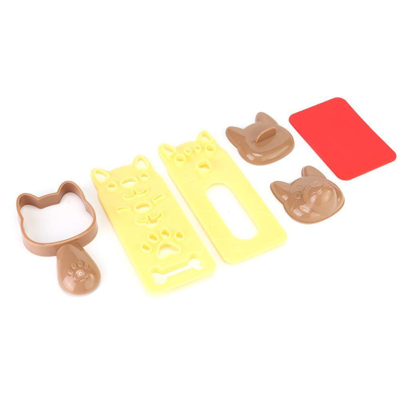 5pcs/Set Cute Dog Sushi Nori Rice Ball Mold Kitchen DIY Bento Press Maker