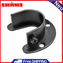 2pcs Stainless Steel U-shaped Closet Rod End Wardrobe Hanging Rail Pole Socket