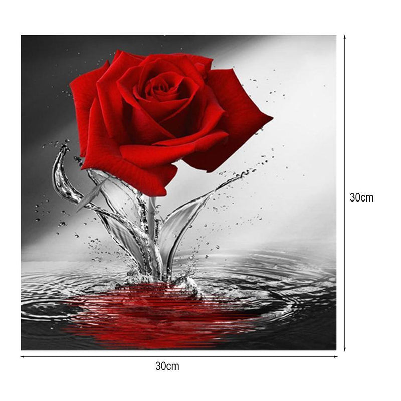 DIY 5D Diamond Painting Embroidery Flower Rose Cross Crafts Stitch Decor Newly