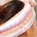 Elastic Colorful Plush Bow Women Girls Headbands Makeup Headwrap Wash Face Band