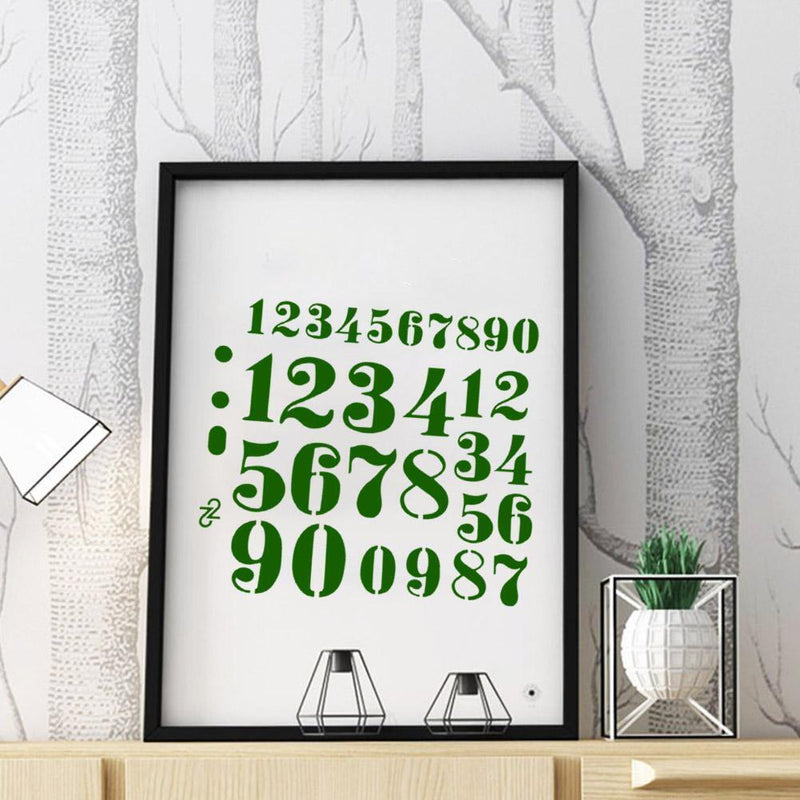 Number Plastic Paint Stencil Template for DIY Cake Coffee Decorative Spray Mold