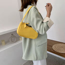Simple Elegant Women Small Shoulder Bag Pure Color Zipper Casual Sling Handbags