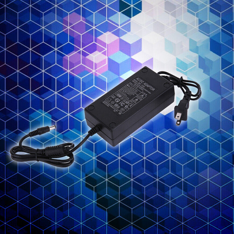 12V 5A AC to DC Power Adapter Dual Cable Converter Universal 5.5x2.1-2.5mm