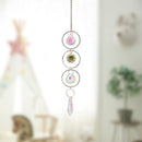 Crystal Wind Chime Star Moon Pendant Colorful Beads Hanging Drop Decor (B) Newly