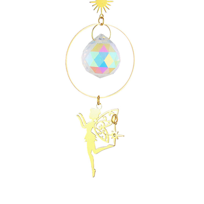 #A Crystal Wind Chime Prism Windbell Window Curtains Pendant Garden Hanging Deco