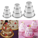 Aluminum Alloy DIY Cake Mold Three-layer Baking Mold for Homemade Cake Tools
