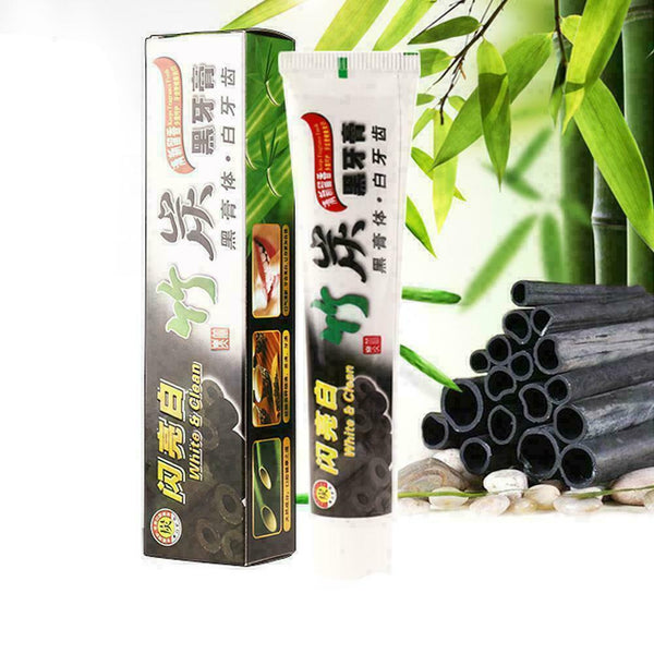 100g Yunnan Bamboo Charcoal Shiny White Black Toothpaste White Bright C9O7