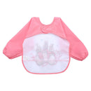 Cartoon Full Sleeve Baby Bib Waterproof Paint Feeding Apron (Orange Rabbit)