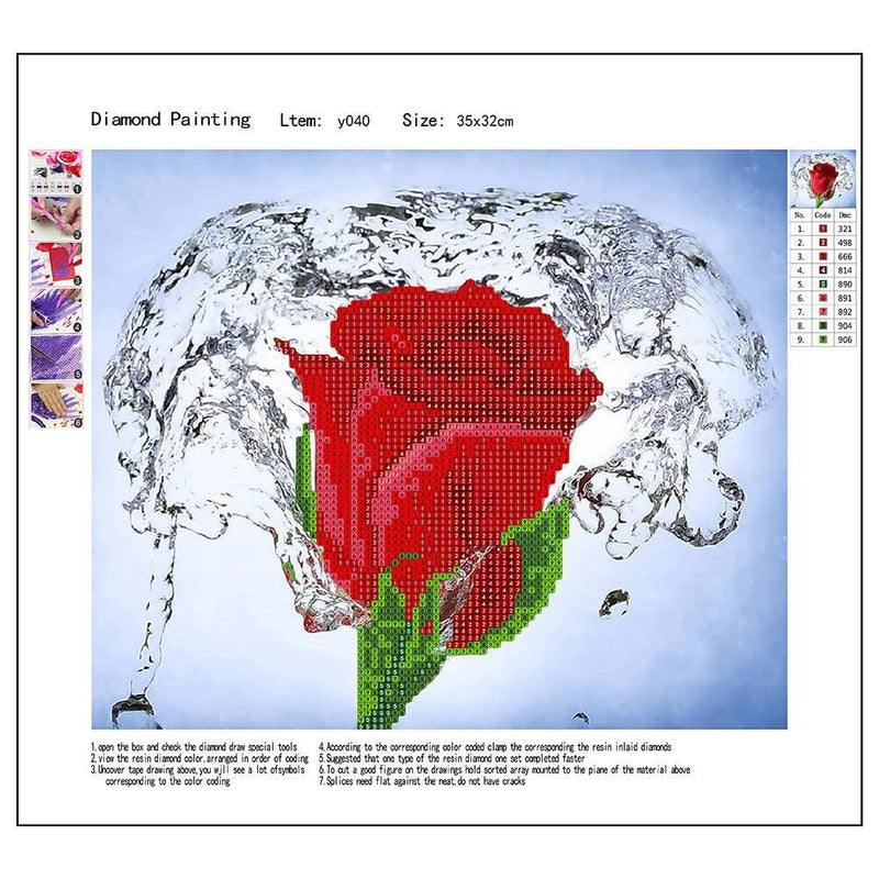 5D Round Diamond Embroidery DIY Needlework Cross Stitch Mosaic Art Craft