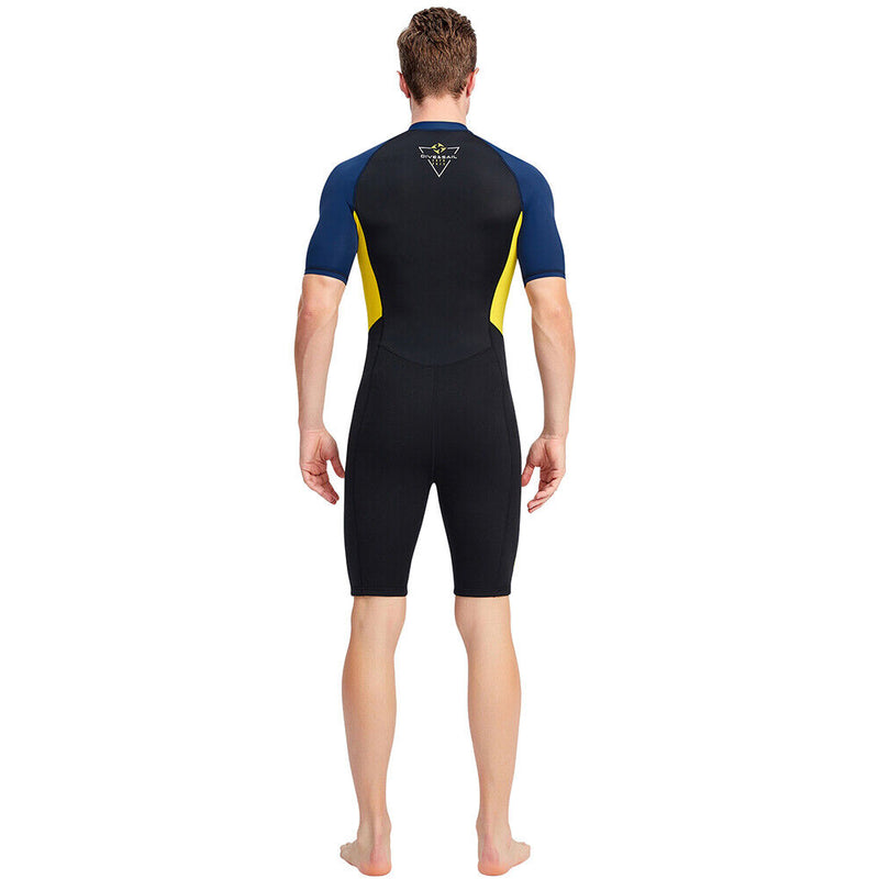 DIVE SAIL Neoprene Scuba Snorkel Swimming Men Body Wetsuits (Yellow L)