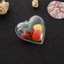 5Pcs Heart Shaped Plastic Ball Clear Fillable Wedding Christmas C9X5 T6N3