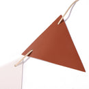 Outdoor Triangle Hanging Flag Leather Banners 12 Flags Bunting Camping Equipm