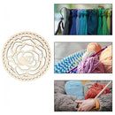 5.5" Wooden Basketball Bottom Circle Hollow Crochet for DIY Craft Making Material