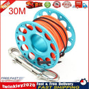 Scuba Diving Spool Finger Reel for Underwater Fishing Cave Dive (30m Blue) Newly