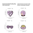 Gift Coffee Shaped Love Heart Brooch Badge Letter Pin Denim Jackets Lapel Pin