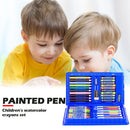 Kid Colored Pencil Crayon Watercolors Pens Drawing Board Set (42pcs Blue) Newly