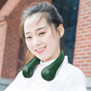 Air Cooling Hanging Neck Fan Leafless Sport Travel Personal Fans (Green)