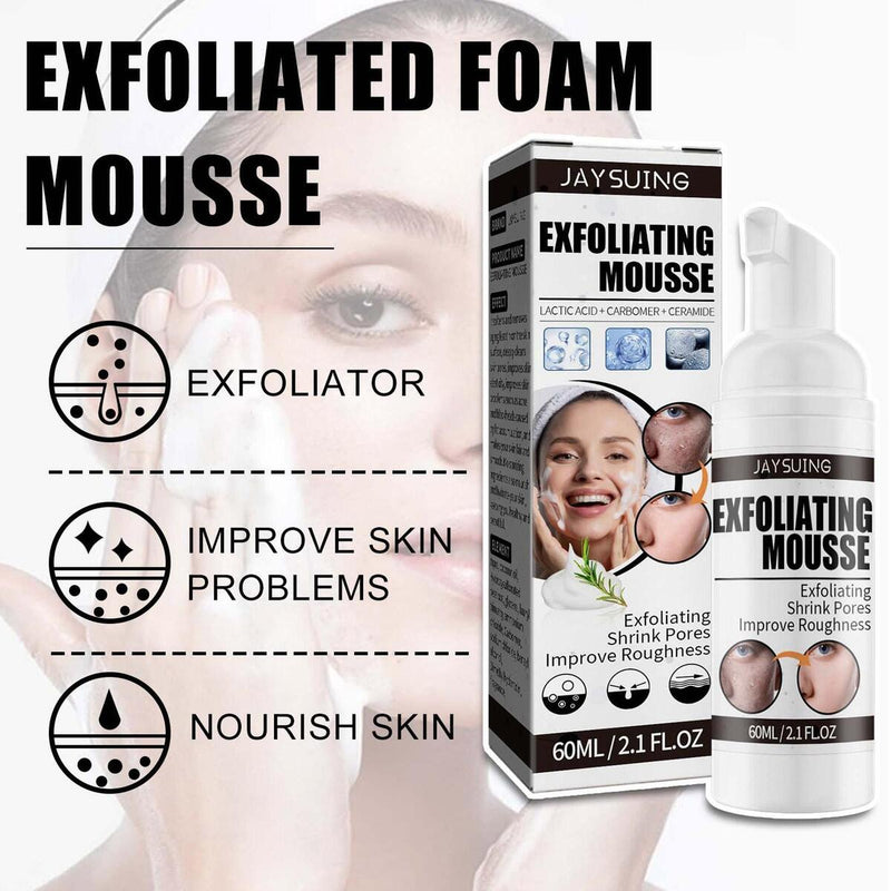 60ml Facial Exfoliating Mousse Deep Remove Cleaning Peeling Gel Skin Care Smoot&