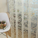 Yarn Window Tulle Curtains Window Voile Curtains for Living Room (White