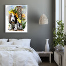 Handpainted DIY Sunflower and Puppy Oil Paint by Numbers Pictures Craft Gift Kit