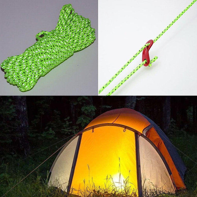 50m Reflective Guyline Camping Tent Rope Runners Guy Line Cord (2.5mm) Newly