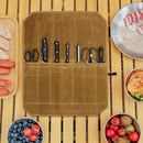 #A Roll Case Wear-resistant Waxed Canvas Cutlery Holders Home Kitchen Cooking To