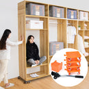 Household Transport Heavy Furniture Mover Wheeled Rollers Bar (Orange)