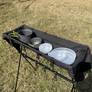 Outdoor Storage Rack Portable Hanging Camp Picnic Tripod Triangle Shelf Holder