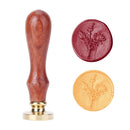 Retro Wax Seal Plant Wood Handle Sealing Wax Stamp for DIY Envelope (C184) Newly