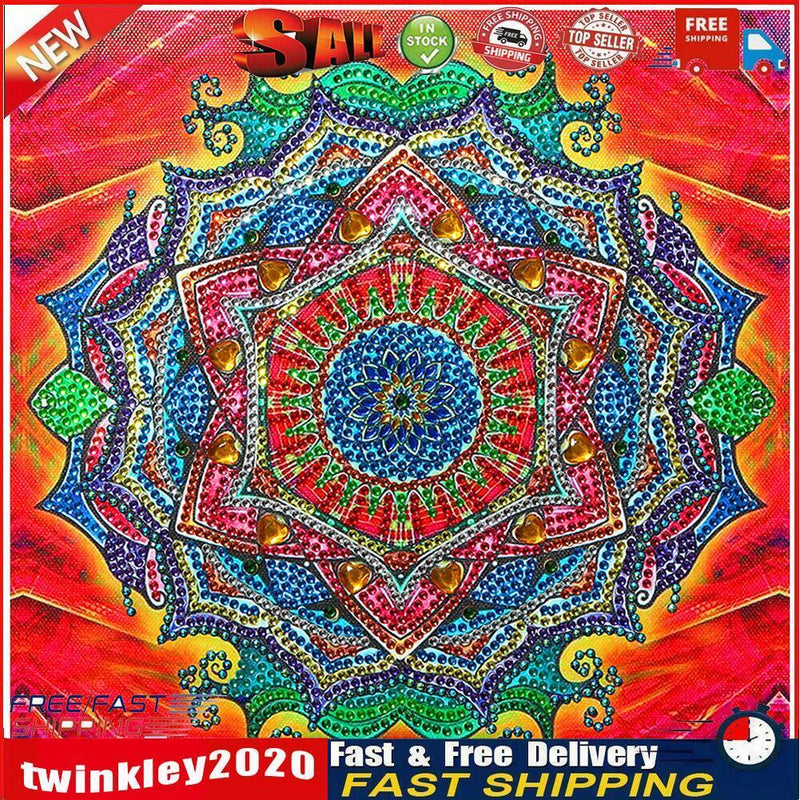 5D DIY Partial Special Shaped Drill Diamond Painting Mandala Decor (YK186) Newly