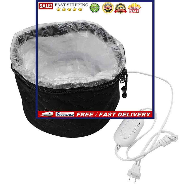 Steamer Cap Hair Thermal Steamer Treatment SPA Heat Cap 110V (Black US Plug