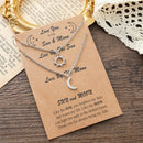 Steel Family Jewelry Clavicle Necklace Moon Sun Necklace Couple Pendant