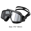 Swimming Glasses Waterproof HD Anti-fog Diving Goggles for Adults (Black) Newly