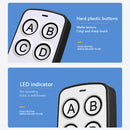 AK-K210605 315MHz 4 Buttons Learning Copy Remote Controller (White Black)