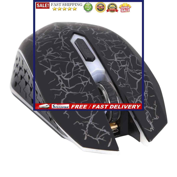 Wireless Computer Mouse Rechargeable 2.4GHz 7-Color Luminous Ergonomic Game Mice