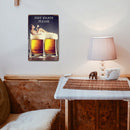 20x30cm Beer Print Rectangular Metal Waterproof Tin Drawing Flat Style