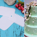 3pcs Plastic Dough Icing Fondant Scraper Cake Decorating Baking Tool(White)